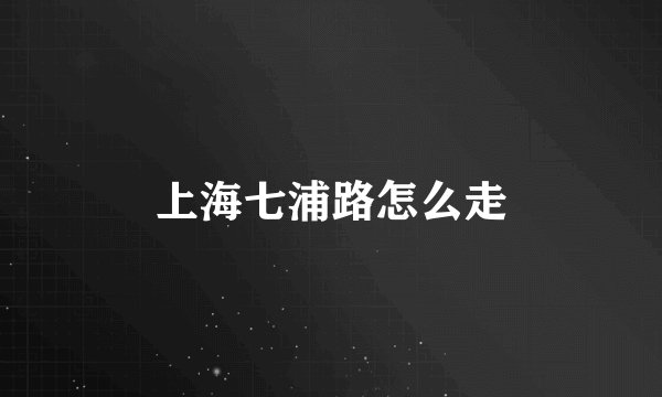 上海七浦路怎么走
