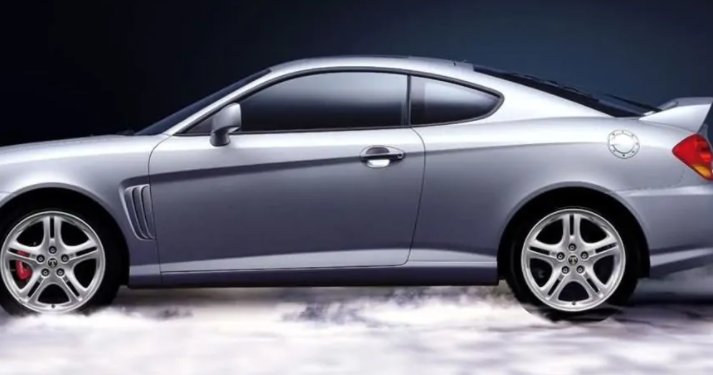 北京现代一款红色单开门的车。