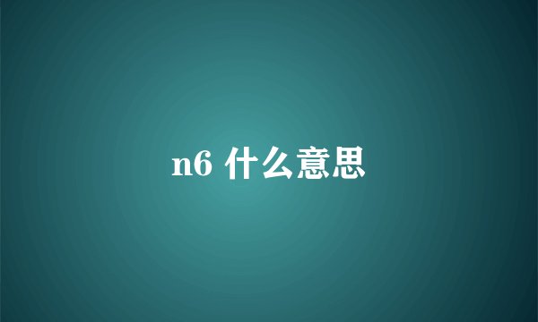 n6 什么意思