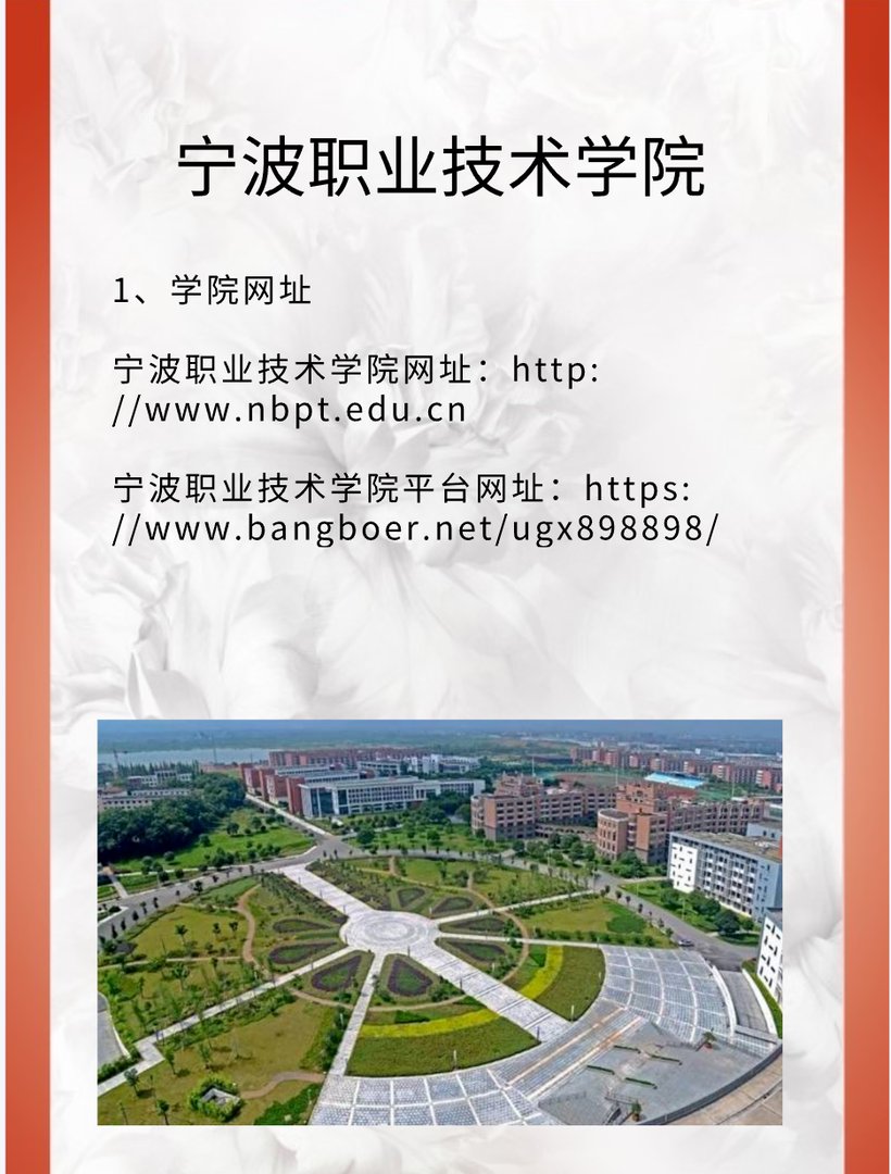 宁波职业技术学院有哪些网址呢?