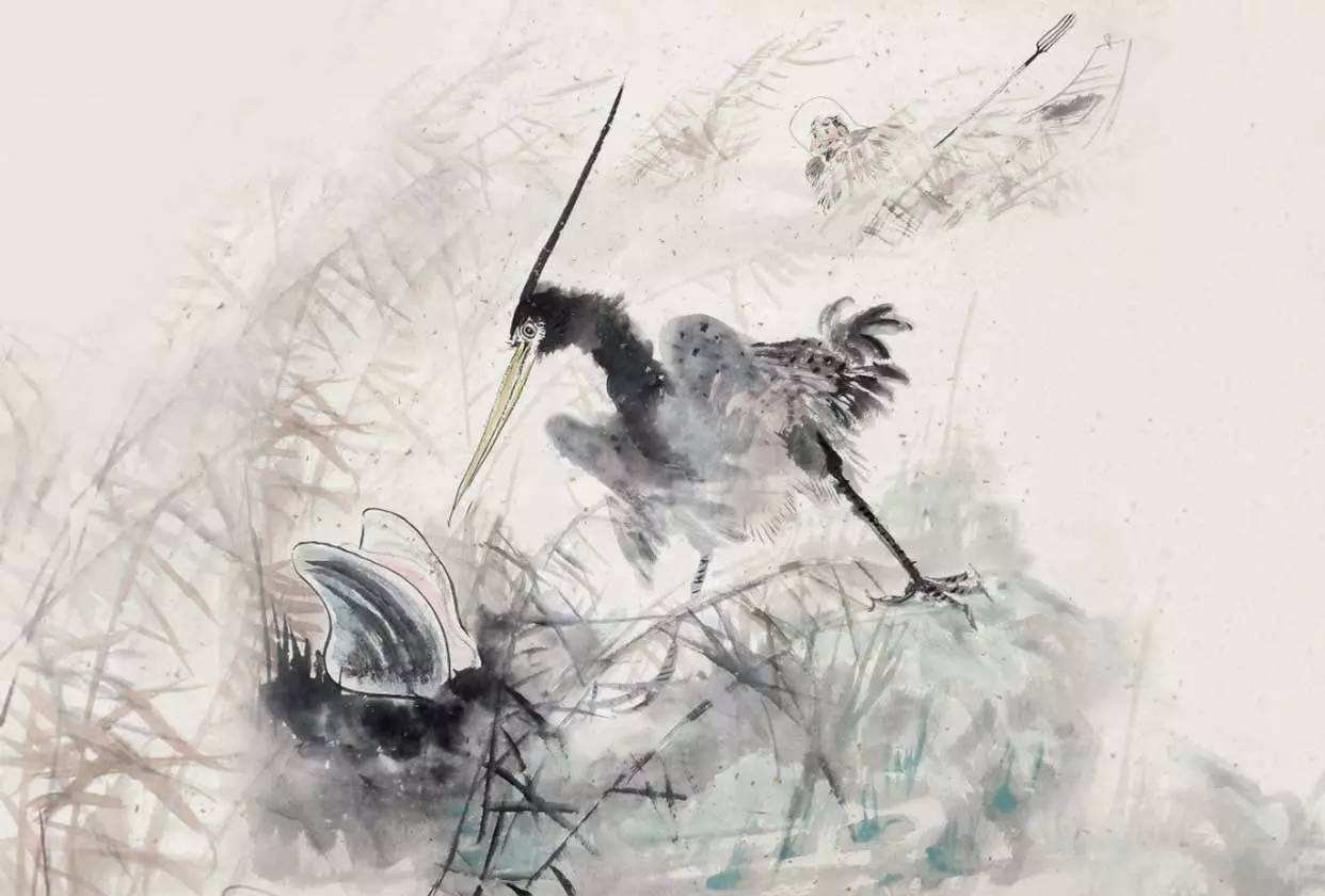 《鹬蚌相争，渔翁得利》的故事情节