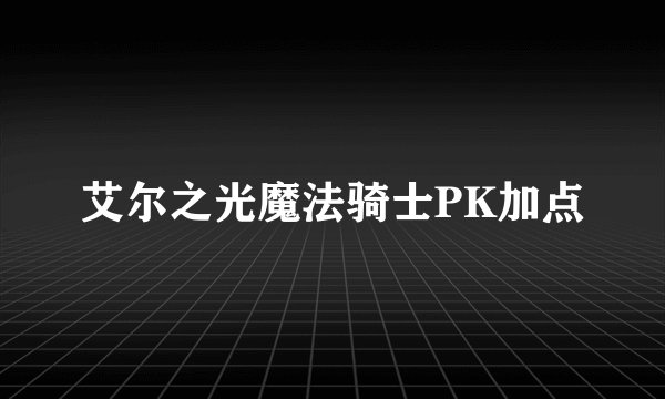 艾尔之光魔法骑士PK加点