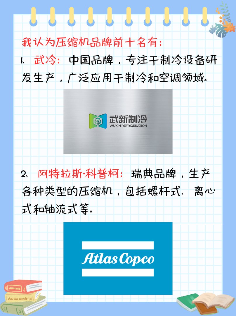 压缩机品牌前十名