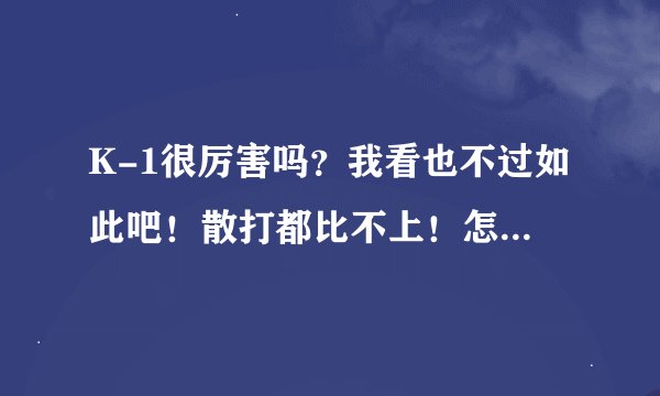 K-1很厉害吗？我看也不过如此吧！散打都比不上！怎么吹得这么神啊？