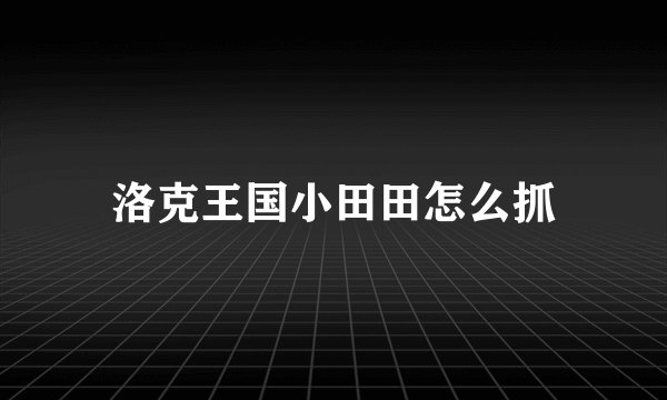 洛克王国小田田怎么抓
