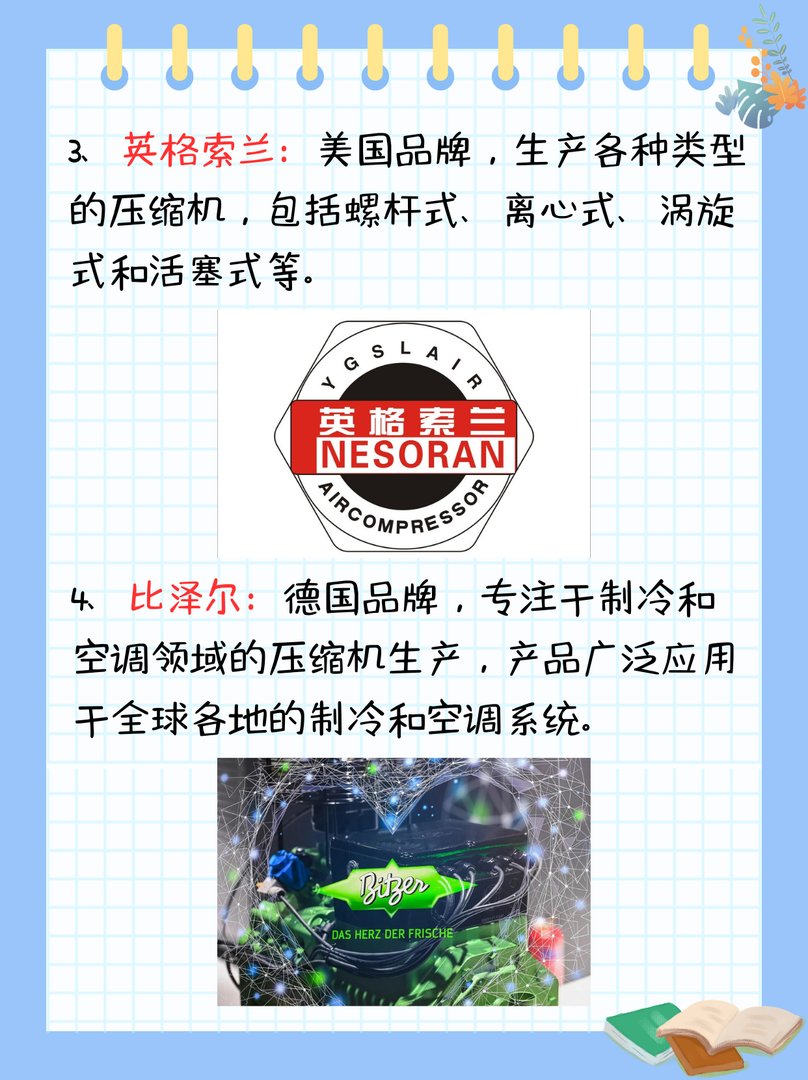 压缩机品牌前十名