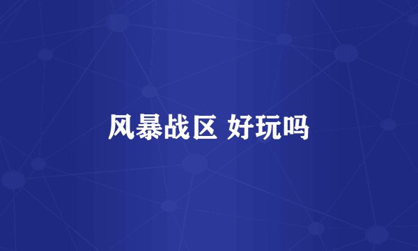 风暴战区 好玩吗