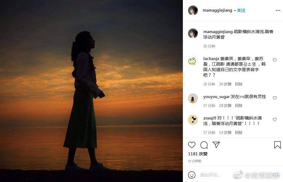 江疏影用诗句回应韩国网友，你如何看待她这种不带攻击性的回应方式？