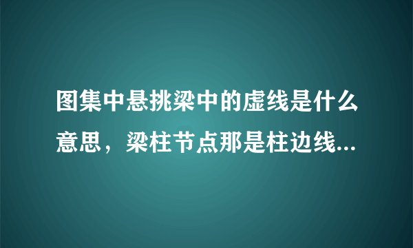 图集中悬挑梁中的虚线是什么意思，梁柱节点那是柱边线吧，梁里面的是板的线么，那梁头处那点线呢？