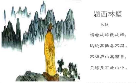 “不识庐山真面目,只缘身在此山中”这句话出自谁的诗词?