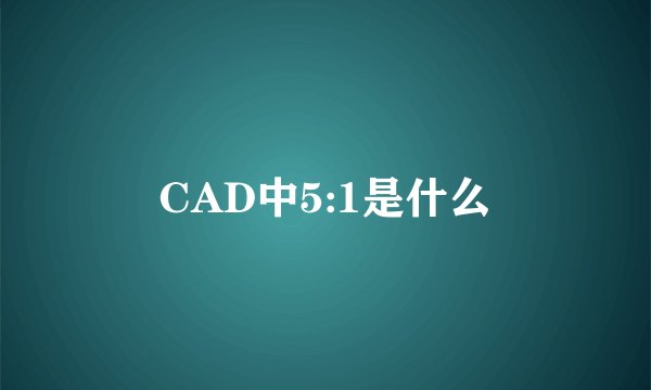 CAD中5:1是什么