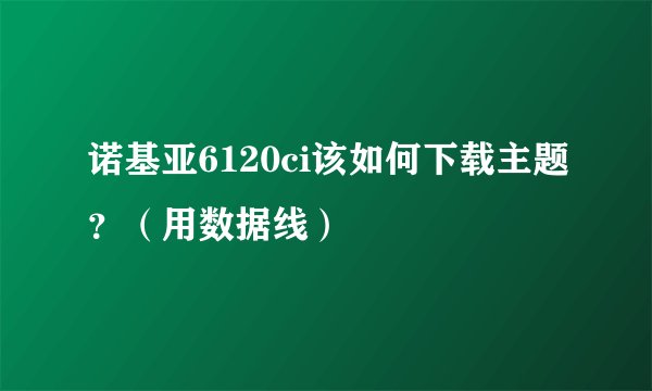 诺基亚6120ci该如何下载主题？（用数据线）