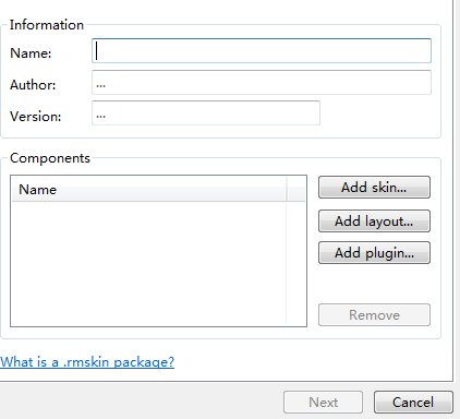 rainmeter创建皮肤包怎么用