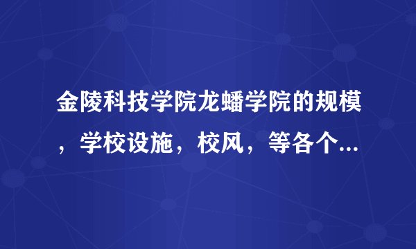 金陵科技学院龙蟠学院的规模，学校设施，校风，等各个方面怎么样？？请实事求是回答