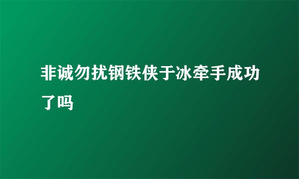 非诚勿扰钢铁侠于冰牵手成功了吗