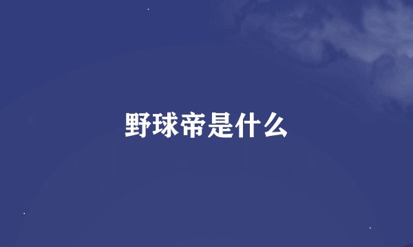 野球帝是什么