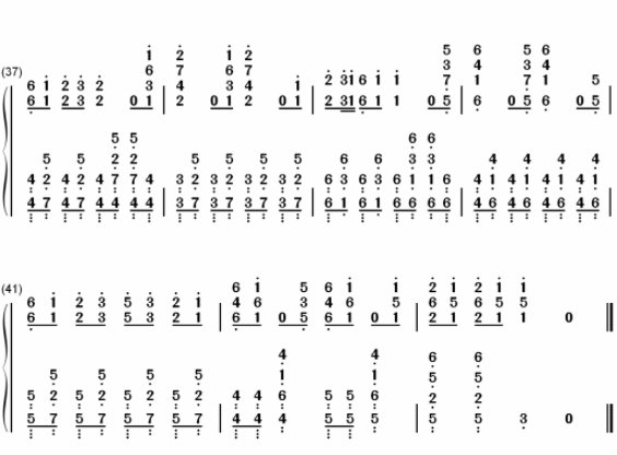 伪物语OP《白金ディスコ》简谱