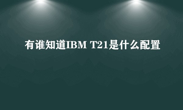 有谁知道IBM T21是什么配置