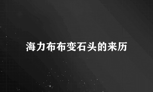 海力布布变石头的来历