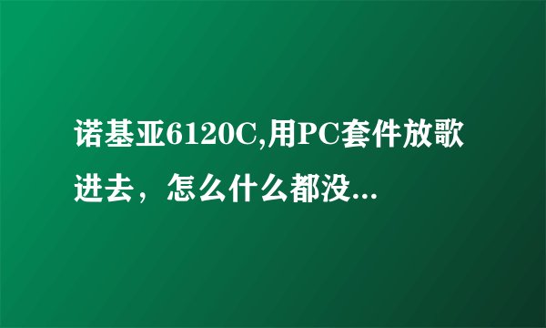 诺基亚6120C,用PC套件放歌进去，怎么什么都没有了，而且储存卡也用不了