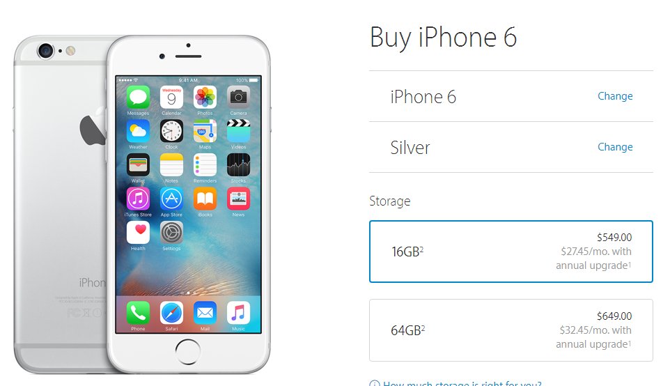 苹果iphone6 在美国买多少钱