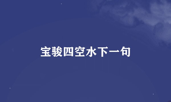 宝骏四空水下一句
