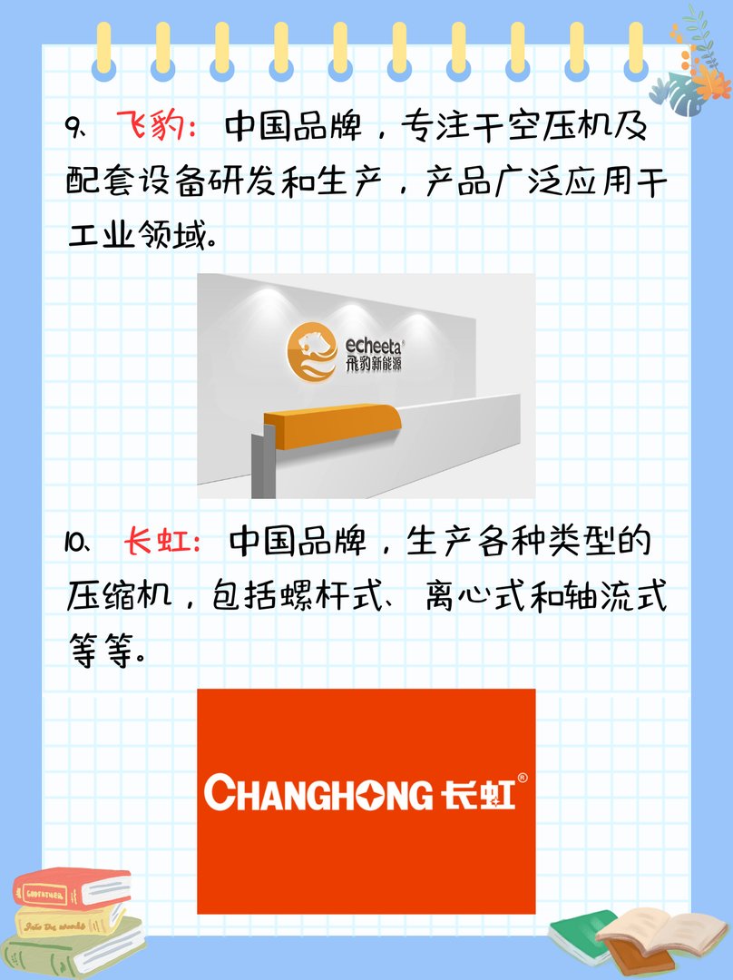 压缩机品牌前十名