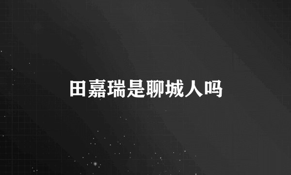 田嘉瑞是聊城人吗