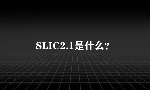 SLIC2.1是什么？