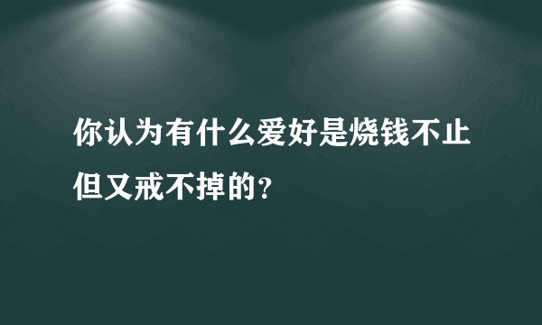 你认为有什么爱好是烧钱不止但又戒不掉的？