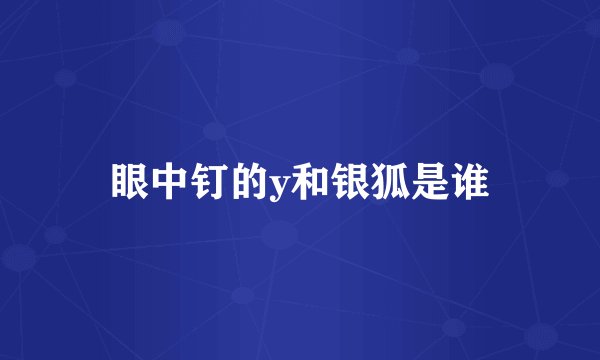眼中钉的y和银狐是谁