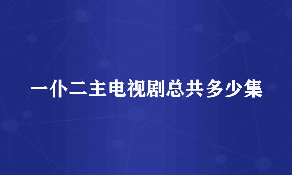一仆二主电视剧总共多少集