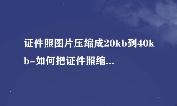 证件照图片压缩成20kb到40kb-如何把证件照缩小到20kb以下