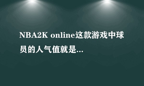 NBA2K online这款游戏中球员的人气值就是声望吗，有什么用啊？