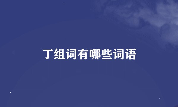 丁组词有哪些词语