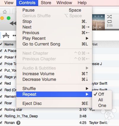 ipod classic如何实现单曲循环播放?
