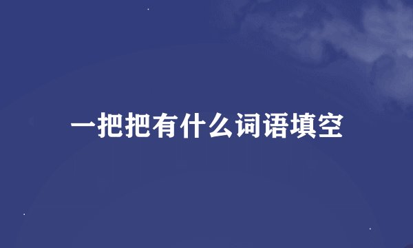 一把把有什么词语填空