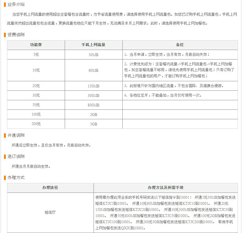 电信警务通。怎么办理流量套餐