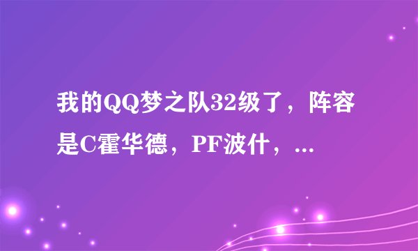 我的QQ梦之队32级了，阵容是C霍华德，PF波什，SF是X的詹姆斯，SG是新秀比尔，PG罗斯，这个阵容打什么战...