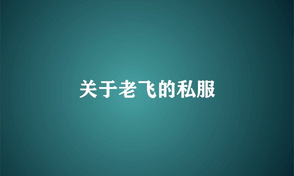 关于老飞的私服