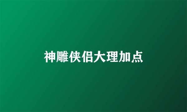 神雕侠侣大理加点