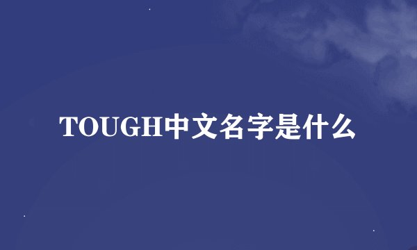 TOUGH中文名字是什么