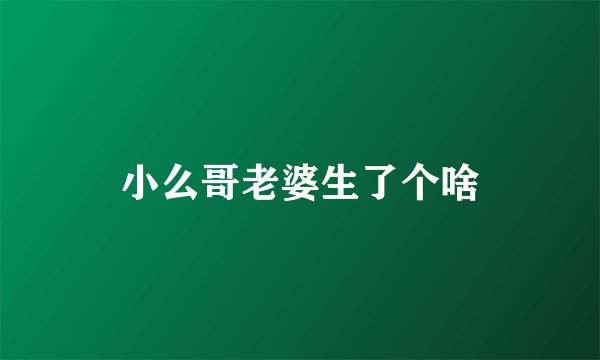 小么哥老婆生了个啥