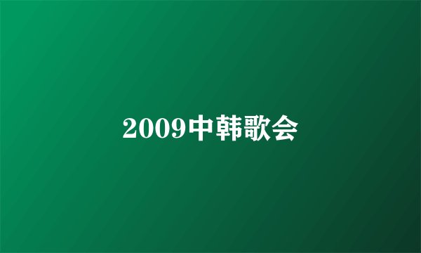 2009中韩歌会
