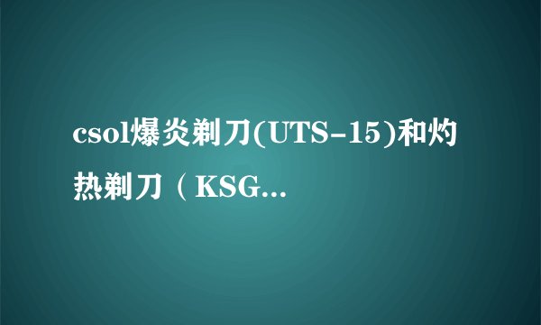 csol爆炎剃刀(UTS-15)和灼热剃刀（KSG12）和金币连喷哪个装弹速度快？哪个生化威力大？