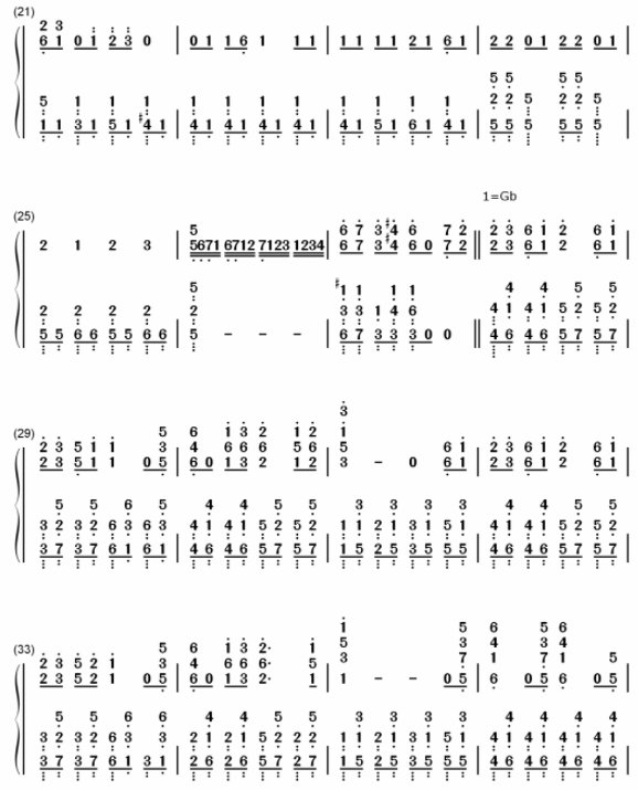 伪物语OP《白金ディスコ》简谱