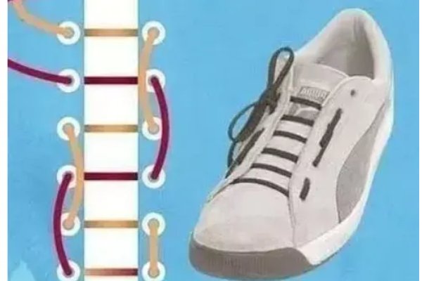 系鞋带的方法图解步骤