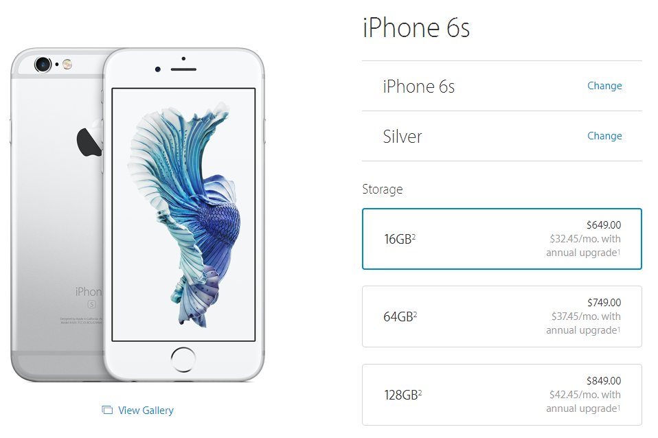苹果iphone6 在美国买多少钱