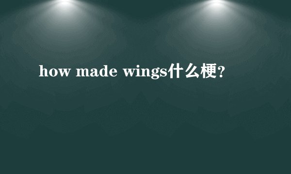 how made wings什么梗？