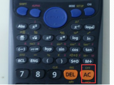 计算器怎么恢复原始状态。？